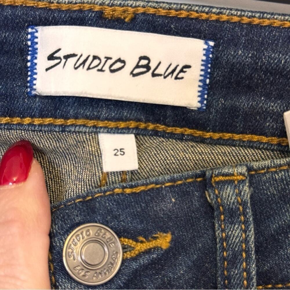 Studio Blue Skinny Jeans with Tapered Leg - Picture 2 of 4